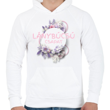 PRINTFASHION Lánybúcsú csapat - Férfi kapucnis pulóver - Fehér férfi pulóver, kardigán