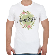 PRINTFASHION Lánybúcsú csapat (virágkoszorú) - Férfi póló - Fehér