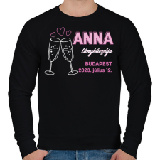 PRINTFASHION Lánybúcsú egyedi névvel - Férfi pulóver - Fekete férfi pulóver, kardigán