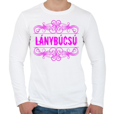 PRINTFASHION Lánybúcsú - Férfi hosszú ujjú póló - Fehér
