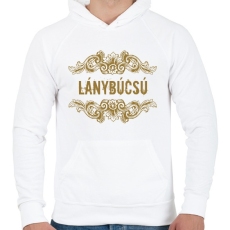 PRINTFASHION Lánybúcsú - Férfi kapucnis pulóver - Fehér
