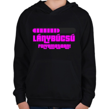 PRINTFASHION Lánybúcsú folyamatban - Gyerek kapucnis pulóver - Fekete gyerek pulóver, kardigán