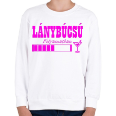 PRINTFASHION Lánybúcsú  - Gyerek pulóver - Fehér