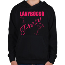 PRINTFASHION Lánybúcsú party - Gyerek kapucnis pulóver - Fekete gyerek pulóver, kardigán