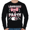 PRINTFASHION Lánybúcsú party on - Férfi pulóver - Fekete