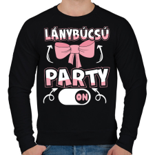PRINTFASHION Lánybúcsú party on - Férfi pulóver - Fekete férfi pulóver, kardigán