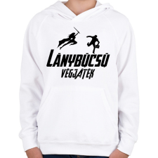 PRINTFASHION Lánybúcsú végjátek - Gyerek kapucnis pulóver - Fehér gyerek pulóver, kardigán