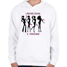 PRINTFASHION Lánybúcsúsok - Gyerek kapucnis pulóver - Fehér gyerek pulóver, kardigán
