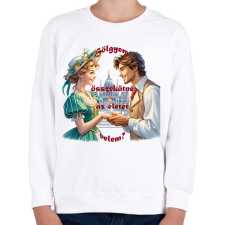 PRINTFASHION Lánykérés - Gyerek pulóver - Fehér gyerek pulóver, kardigán