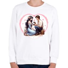 PRINTFASHION Lánykérés - Gyerek pulóver - Fehér