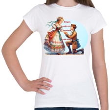 PRINTFASHION Lánykérés - Női póló - Fehér női póló