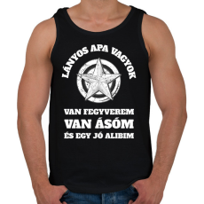 PRINTFASHION LÁNYOS APA 3 - Férfi atléta - Fekete