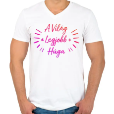 PRINTFASHION Lánytesó - Férfi V-nyakú póló - Fehér