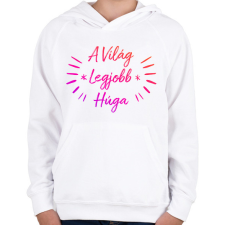 PRINTFASHION Lánytesó - Gyerek kapucnis pulóver - Fehér gyerek pulóver, kardigán