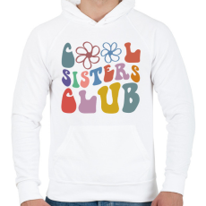 PRINTFASHION Lánytestvér klub - Férfi kapucnis pulóver - Fehér