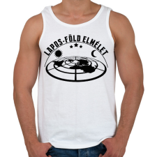 PRINTFASHION Lapos-föld elmélet - Férfi atléta - Fehér atléta, trikó