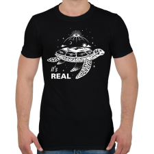 PRINTFASHION Lapos-föld hívő - Férfi póló - Fekete férfi póló