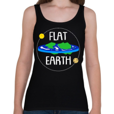 PRINTFASHION Lapos föld - Női atléta - Fekete női trikó