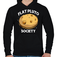 PRINTFASHION Lapos Pluto elmélet - Férfi kapucnis pulóver - Fekete férfi pulóver, kardigán