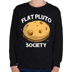 PRINTFASHION Lapos Pluto elmélet - Gyerek pulóver - Fekete
