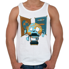 PRINTFASHION Laposföld hívő - Férfi atléta - Fehér