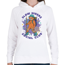 PRINTFASHION Lassú kirándulók klubja - Női kapucnis pulóver - Fehér női pulóver, kardigán