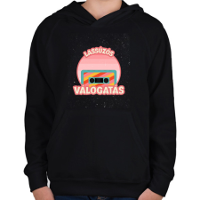 PRINTFASHION lassuzos - Gyerek kapucnis pulóver - Fekete gyerek pulóver, kardigán