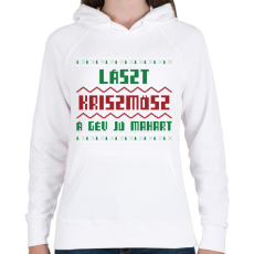 PRINTFASHION LAST CHRISTMAS 3 - Női kapucnis pulóver - Fehér