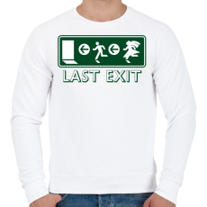 PRINTFASHION last-exit - Férfi pulóver - Fehér