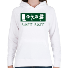 PRINTFASHION last-exit - Női kapucnis pulóver - Fehér női pulóver, kardigán