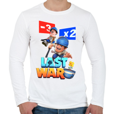 PRINTFASHION last war survival - Férfi hosszú ujjú póló - Fehér