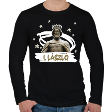 PRINTFASHION László király - Férfi hosszú ujjú póló - Fekete férfi póló