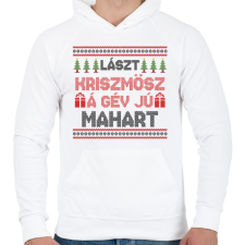 PRINTFASHION Lászt kriszmösz karácsonyi mintás fehér póló - Férfi kapucnis pulóver - Fehér férfi pulóver, kardigán