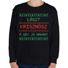PRINTFASHION Lászt kriszmösz karácsonyi póló - Gyerek pulóver - Fekete gyerek pulóver, kardigán