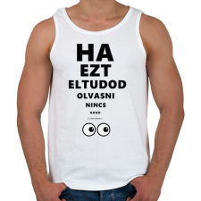 PRINTFASHION LÁTÁS TESZT - Férfi atléta - Fehér atléta, trikó