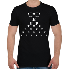PRINTFASHION Látásvizsgáló - Férfi póló - Fekete