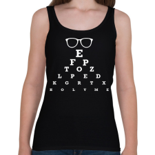 PRINTFASHION Látásvizsgáló - Női atléta - Fekete női trikó
