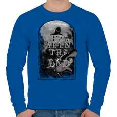 PRINTFASHION Látod a végét - Férfi pulóver - Királykék