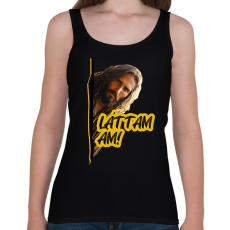 PRINTFASHION Láttam ám - Jézus mém - Női atléta - Fekete