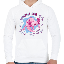 PRINTFASHION Laugh-a-lotl - Férfi kapucnis pulóver - Fehér férfi pulóver, kardigán