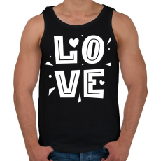 PRINTFASHION Láv - Férfi atléta - Fekete