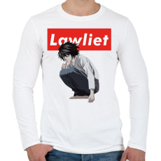PRINTFASHION Lawliet - Férfi hosszú ujjú póló - Fehér