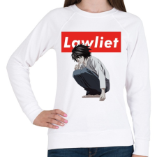 PRINTFASHION Lawliet - Női pulóver - Fehér női pulóver, kardigán