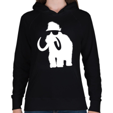 PRINTFASHION Laza mammut - Női kapucnis pulóver - Fekete női pulóver, kardigán