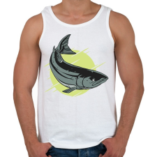 PRINTFASHION Lazac - Férfi atléta - Fehér atléta, trikó