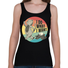 PRINTFASHION Lázadó macska - Női atléta - Fekete