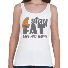 PRINTFASHION Lazy and happy - Női atléta - Fehér