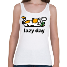 PRINTFASHION Lazy Day - Női atléta - Fehér női trikó