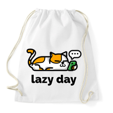 PRINTFASHION Lazy Day - Sportzsák, Tornazsák - Fehér tornazsák