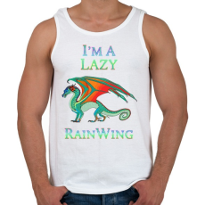 PRINTFASHION Lazy dragon - Férfi atléta - Fehér